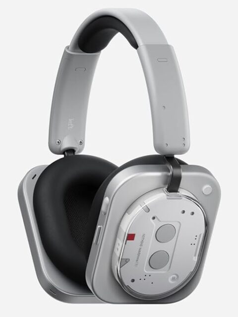 Nothing Headphone (1) Hybrid Active Noise Cancelling Headphones, Wireless Over-Ear Headphones with 6 Mics, 80Hrs Playtime, Hi-Res Audio, KEF-Tuned, Spatial Sound, Comfort Fit & Fast Charging, White