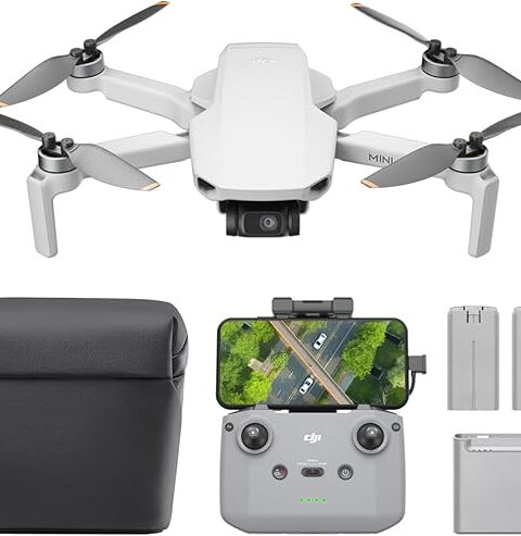 DJI Mini 4K Fly More Combo, Drone with 4K UHD Camera for Adults, Under 249 g, 3-Axis Gimbal Stabilization, 10km Video Transmission, Auto Return, 3 Batteries for 93-Min Max Flight Time, QuickShots