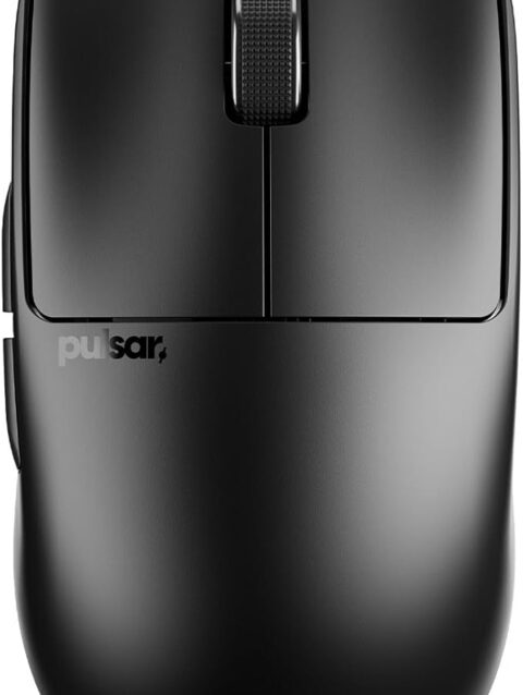 Pulsar Gaming Gears X2 Crazylight Wireless Gaming Mouse, Ultra Lightweight 1.38 oz (39g), Optical Switch, 32000 DPI, 750 IPS, XS-1 Sensor, 8k Compatible (Medium, Jet Black)