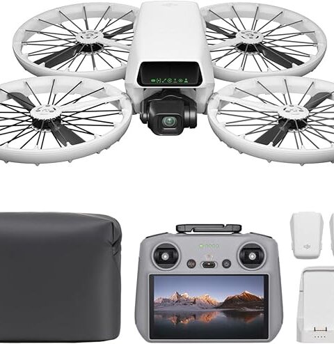 DJI Flip Fly More Combo With RC 2 Screen Remote Controller, Drone With 4K UHD Camera for Adults, Palm Takeoff, Auto Return, Intelligent Flight, 3 Batteries for 93-Min Flight Time