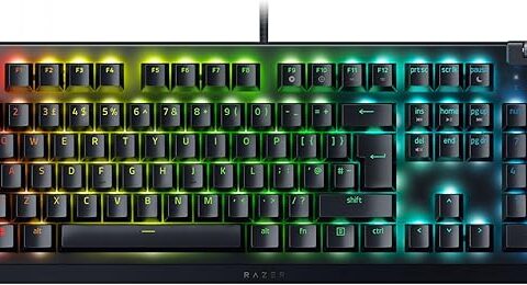 Razer BlackWidow V4 X (Green Switch) - Mechanical Gaming Keyboard Chroma RGB (Clicky Mechanical Switches, 6 Dedicated Macro Keys, Doubleshot ABS Keycaps) QWERTY UK Layout | Black