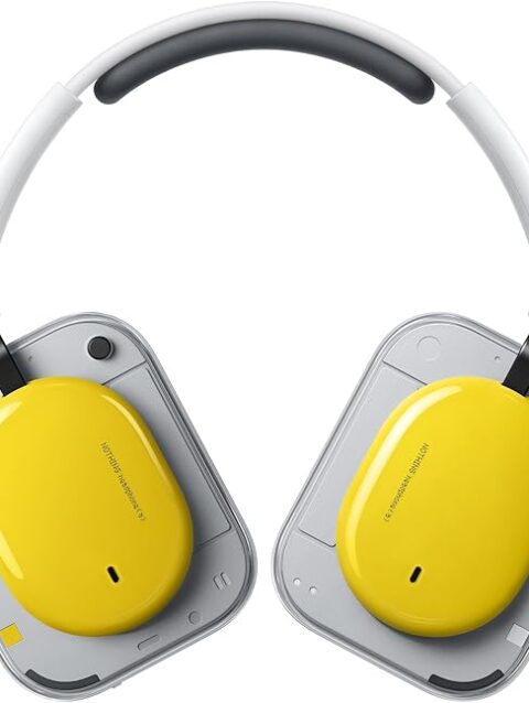 Nothing Headphone (a) 2026 New, Adaptive Active Noise Cancelling Headphones, Wireless Over Ear Bluetooth 5.4 ANC Headset with LDAC Hi-Res, 5 HD Mics Ultra Bass via APP, 135 Hours Playtime, Yellow