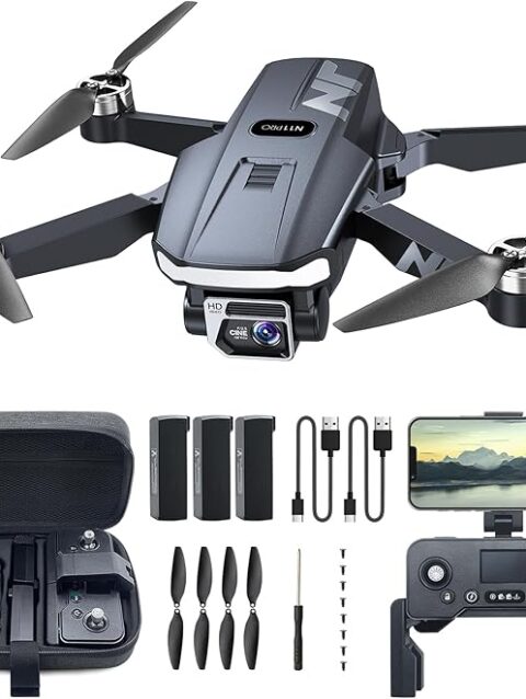 GPS Drone with Camera 4K UHD for Adults, RC Quadcopter with 90 Min Long Flight Time, Long Control Range, Auto Return, Auto Follow, Brushless Motor, Ideal for Beginners – NAFYRE N11 PRO