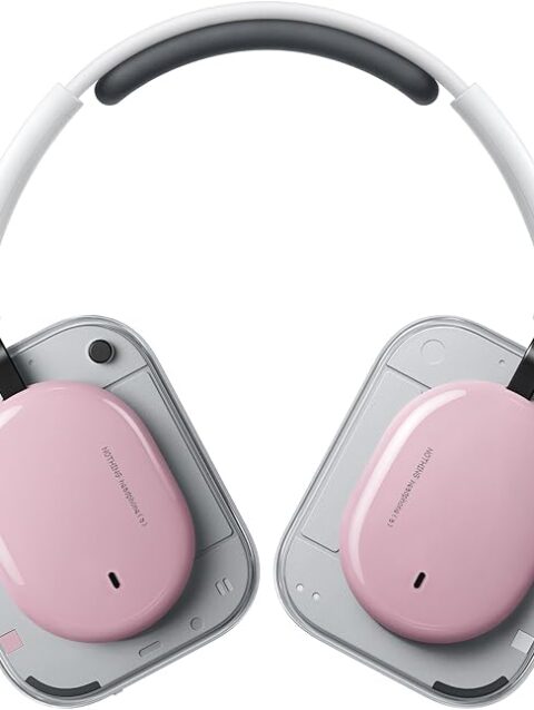 Nothing Headphone (a) 2026 New, Adaptive Active Noise Cancelling Headphones, Wireless Over Ear Bluetooth 5.4 ANC Headset with LDAC Hi-Res, 5 HD Mics Ultra Bass via APP, 135 Hours Playtime, Pink