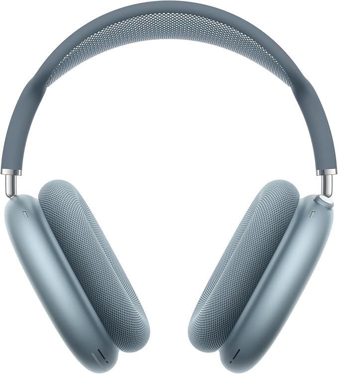 Apple AirPods Max Wireless Over-Ear Headphones, Pro-Level Active Noise Cancellation, Transparency Mode, Personalised Spatial Audio, USB-C Charging, Bluetooth Headphones for iPhone, Blue 