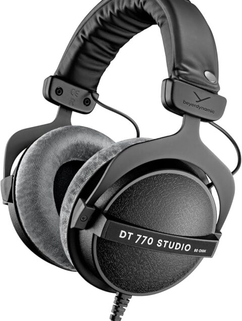 Beyerdynamic DT 770 Pro Studio Headphones - Over-Ear, Closed-Back, Professional Design for Recording and Monitoring (80 Ohm, Grey)