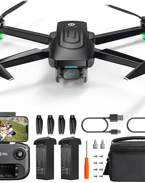 Holy Stone HS175G GPS Drone with 4K EIS Camera for Adults Beginner, 249g Foldable RC Quadcopter with Auto Return, Follow Me, 60 Mins Flight Time, Brushless Motor, 5G Transmission, Upgraded HS175D